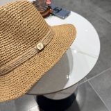 Louis Vuitton New Elegant Fashion Top Hat Straw Hat 57CM