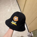 Gucci Fashion Flower Logo Printed Fisherman's Hat Unisex Versatile Sunshade Hat
