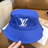 Louis Vuitton Fashion Embroidered Logo Fisherman's Hat Couple Versatile Double sided Sunshade Hat