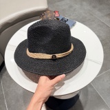 Louis Vuitton New Elegant Fashion Top Hat Straw Hat 57CM