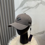 Prada Classic Triangle Logo Baseball Hat Unisex Versatile Sunshade Duck Tongue Hat