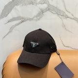 Prada Classic Triangle Logo Baseball Hat Unisex Versatile Sunshade Duck Tongue Hat