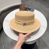 Chanel New Elegant Fashion Top Hat Lafite Straw Hat 57CM