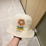 Gucci Fashion Flower Logo Printed Fisherman's Hat Unisex Versatile Sunshade Hat