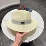 Chanel New Elegant Fashion Top Hat Straw Hat 57CM