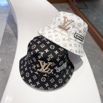 Louis Vuitton Classic Full Logo Fisherman's Hat Couple Versatile Sunshade Hat