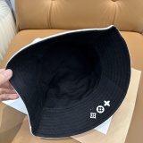 Louis Vuitton Fashion Embroidered Logo Fisherman's Hat Couple Versatile Double sided Sunshade Hat