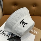 Louis Vuitton Fashion Embroidered Logo Fisherman's Hat Couple Versatile Double sided Sunshade Hat