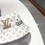 Louis Vuitton Classic Full Logo Fisherman's Hat Couple Versatile Sunshade Hat