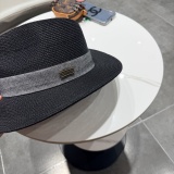 Chanel New Elegant Fashion Top Hat Straw Hat 57CM