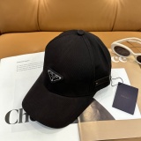 Prada Classic Triangle Logo Baseball Hat Unisex Versatile Sunshade Duck Tongue Hat