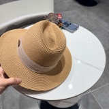 Chanel New Elegant Fashion Top Hat Straw Hat 57CM