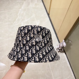Dior Classic Logo Printed Fisherman's Hat Couple Versatile Sunshade Hat
