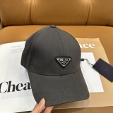 Prada Classic Triangle Logo Baseball Hat Unisex Versatile Sunshade Duck Tongue Hat