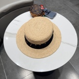 Chanel New Elegant Fashion Top Hat Lafite Straw Hat 57CM
