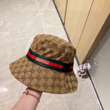Gucci Classic Logo Printed Fisherman's Hat Couple Versatile Sunshade Hat