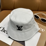 Louis Vuitton Fashion Embroidered Logo Fisherman's Hat Couple Versatile Double sided Sunshade Hat