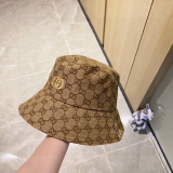 Gucci Classic Logo Printed Fisherman's Hat Couple Versatile Sunshade Hat