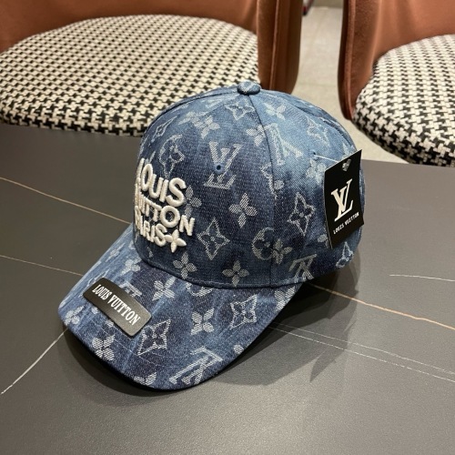 Louis Vuitton Retro Embroidered Logo Cowboy Baseball Hat Couple's Versatile Duck Tongue Hat