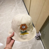 Gucci Fashion Flower Logo Printed Fisherman's Hat Unisex Versatile Sunshade Hat