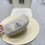 Prada Fashion Striped Beret Retro Octagonal Hat
