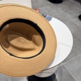 Chanel New Elegant Fashion Top Hat Straw Hat 57CM