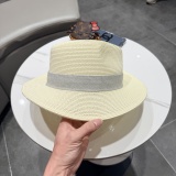Chanel New Elegant Fashion Top Hat Straw Hat 57CM