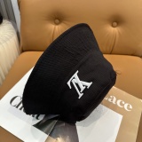 Louis Vuitton Fashion Embroidered Logo Fisherman's Hat Couple Versatile Double sided Sunshade Hat