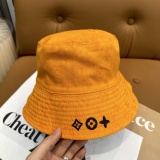 Louis Vuitton Fashion Embroidered Logo Fisherman's Hat Couple Versatile Double sided Sunshade Hat
