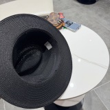 Chanel New Elegant Fashion Top Hat Straw Hat 57CM