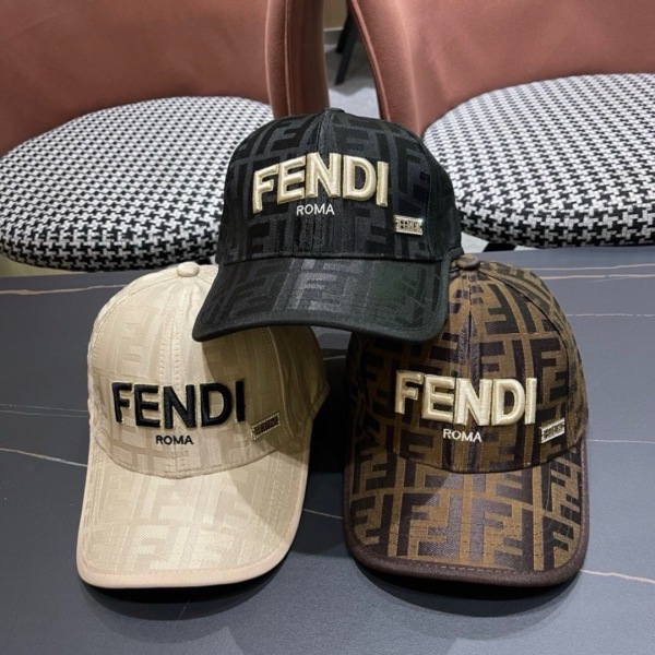Fendi Classic Embroidered Logo Baseball Hat Couple Versatile Sunshade Duck Tongue Hat