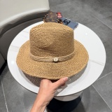 Louis Vuitton New Elegant Fashion Top Hat Straw Hat 57CM
