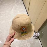 Gucci Fashion Flower Logo Printed Fisherman's Hat Unisex Versatile Sunshade Hat