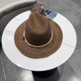 Louis Vuitton New Elegant Fashion Top Hat Straw Hat 57CM