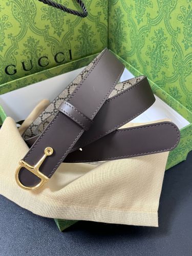Gucci Fashion Versatile Double sided Leather Belt 30MM