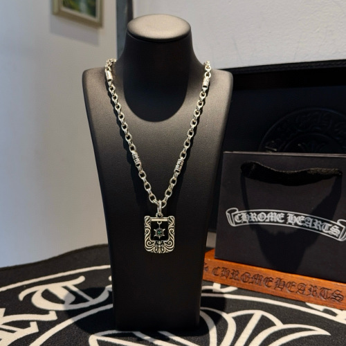 Chrome Hearts Couple Retro Shield Cross Pendant Necklace