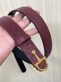 Gucci Fashion Versatile Double Sided Leather Belt 30MM