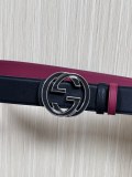 Gucci Fashion Versatile Interlocking Double G Belt 40MM