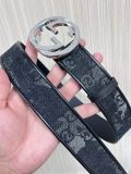 Gucci Retro Camouflage Double G Canvas Belt 40MM