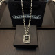 Chrome Hearts Couple Retro Shield Cross Pendant Necklace