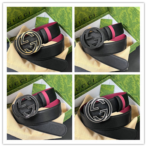 Gucci Fashion Versatile Interlocking Double G Belt 40MM