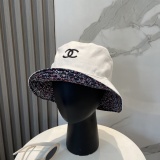 Chanel Couple Fashion Versatile Embroidered Logo Double Sided Fisherman's Hat