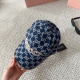 Gucci Classic Embroidered Logo Baseball Hat Couple Versatile Duck Tongue Hat