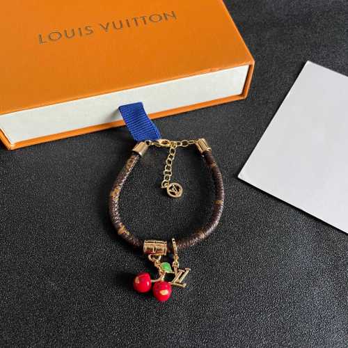 Louis Vuitton New Fashion Cherry Leather Bracelet