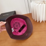 Chrome Hearts Fashion Leather Cross Fisherman Hat Couple Versatile Sunshade Hat