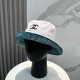 Chanel Couple Fashion Versatile Embroidered Logo Double Sided Fisherman's Hat