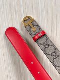 Gucci Fashion Versatile Double sided Leather Belt 30MM