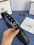 Chanel Classic Double C Casual Versatile Sheepskin Belt 30MM