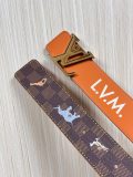 Louis Vuitton Fashion Fun Animal Casual Versatile Double Sided Belt 40 x 85 MM