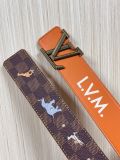 Louis Vuitton Fashion Fun Animal Casual Versatile Double Sided Belt 40 x 85 MM